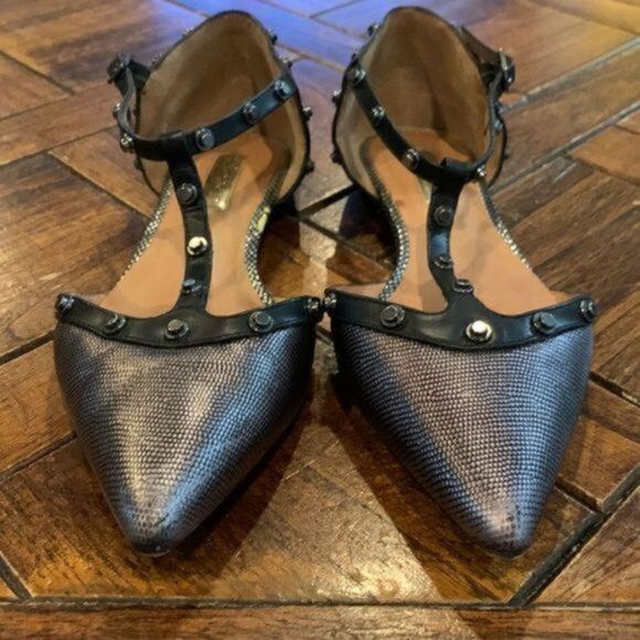 Halogen Olson Pointy Toe Silver Metallic Flats, Size: US 6 Regular (M, B) - Picture 2 of 14